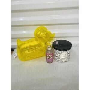 Bath & Body Works EASTER Duck Bag Wick Candle Holder Tutti Frutti 3 Wick Spray